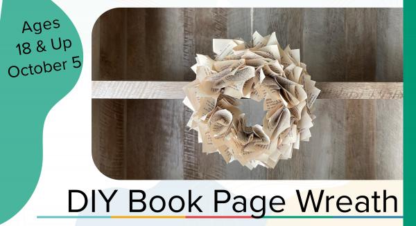 Image for event: DIY Adventures: Book Page Wreath