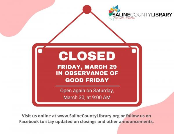 Image for event: CLOSED FOR GOOD FRIDAY