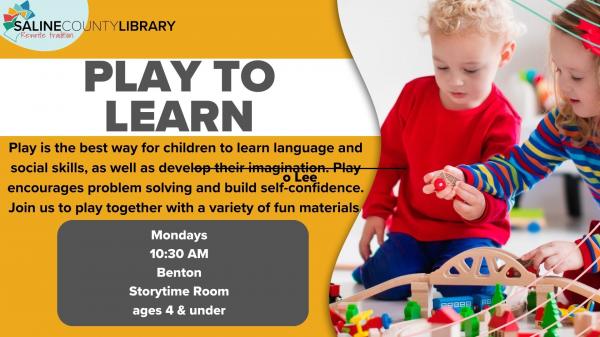Image for event: Play to Learn